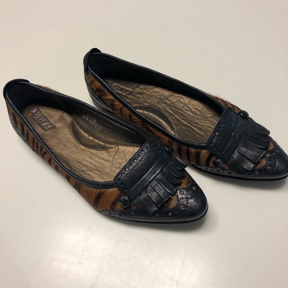 BORN Leather Loafer Style Flats